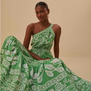 Farm Rio Sweet Garden Green Maxi Dress-L